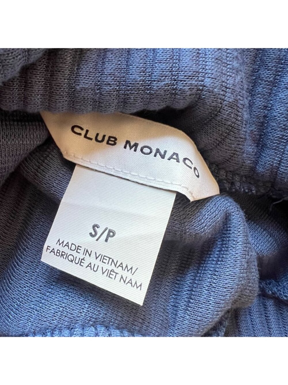 Club Monaco Size S Navy Blue Meredy Rib Knit Long Sleeve Turtleneck Sweater Top - Picture 4 of 14